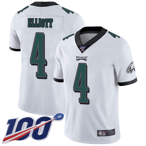 Men Philadelphia Eagles 4 Jake Elliott White Vapor Untouchable NFL Jersey Limited Player Season Football